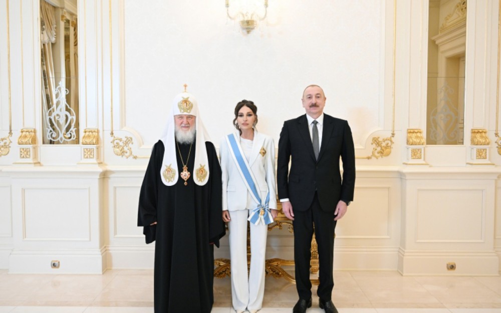 Prezident və xanımı Patriarx Kirill ilə görüşdü -FOTOLAR (YENİLƏNİB)